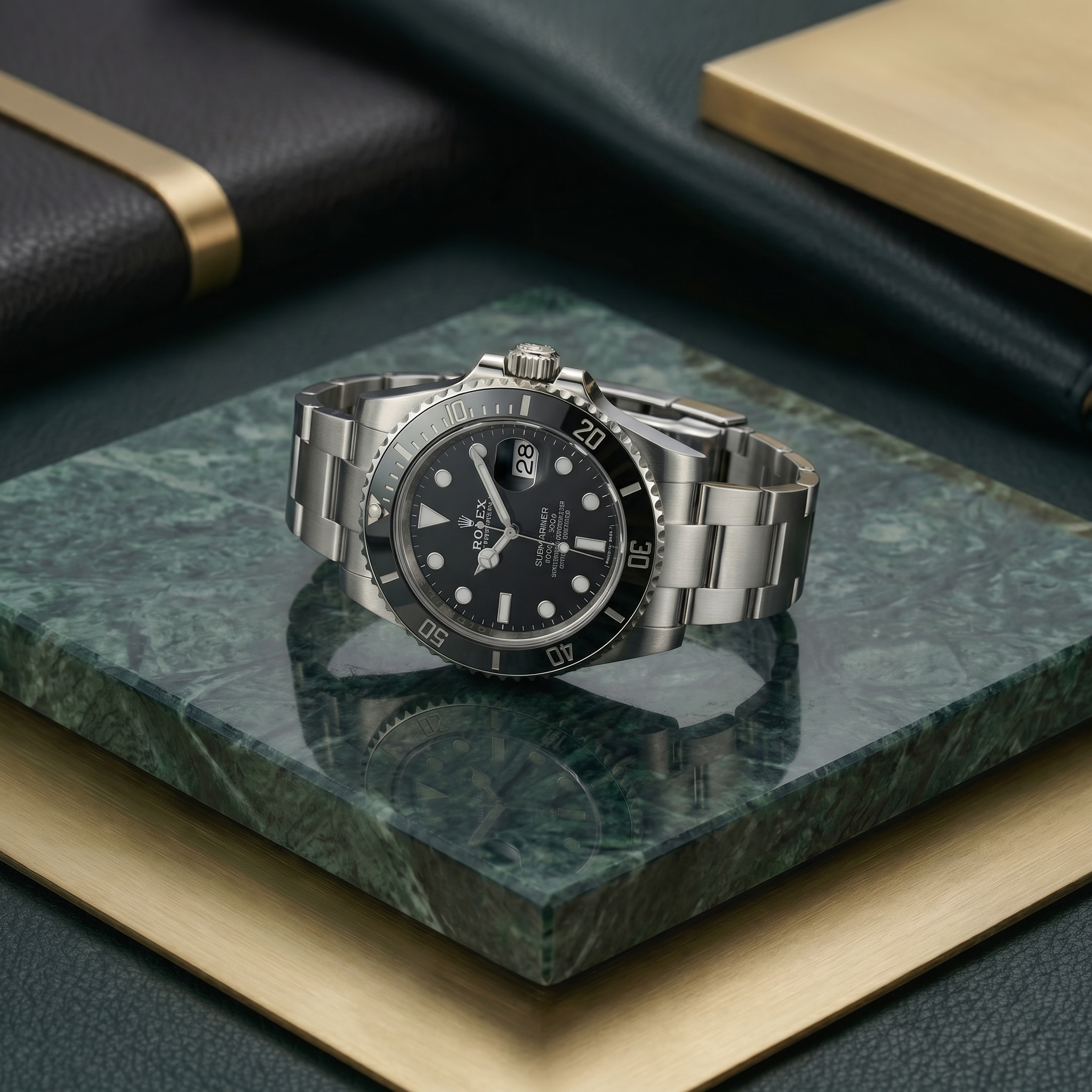 Submarine - 41mm in Steel with Black Dial
