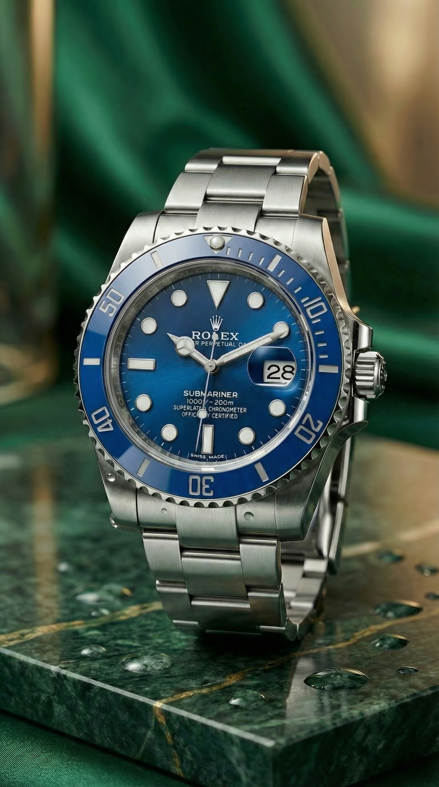 Submarine - 41mm in Steel with Blue Dial