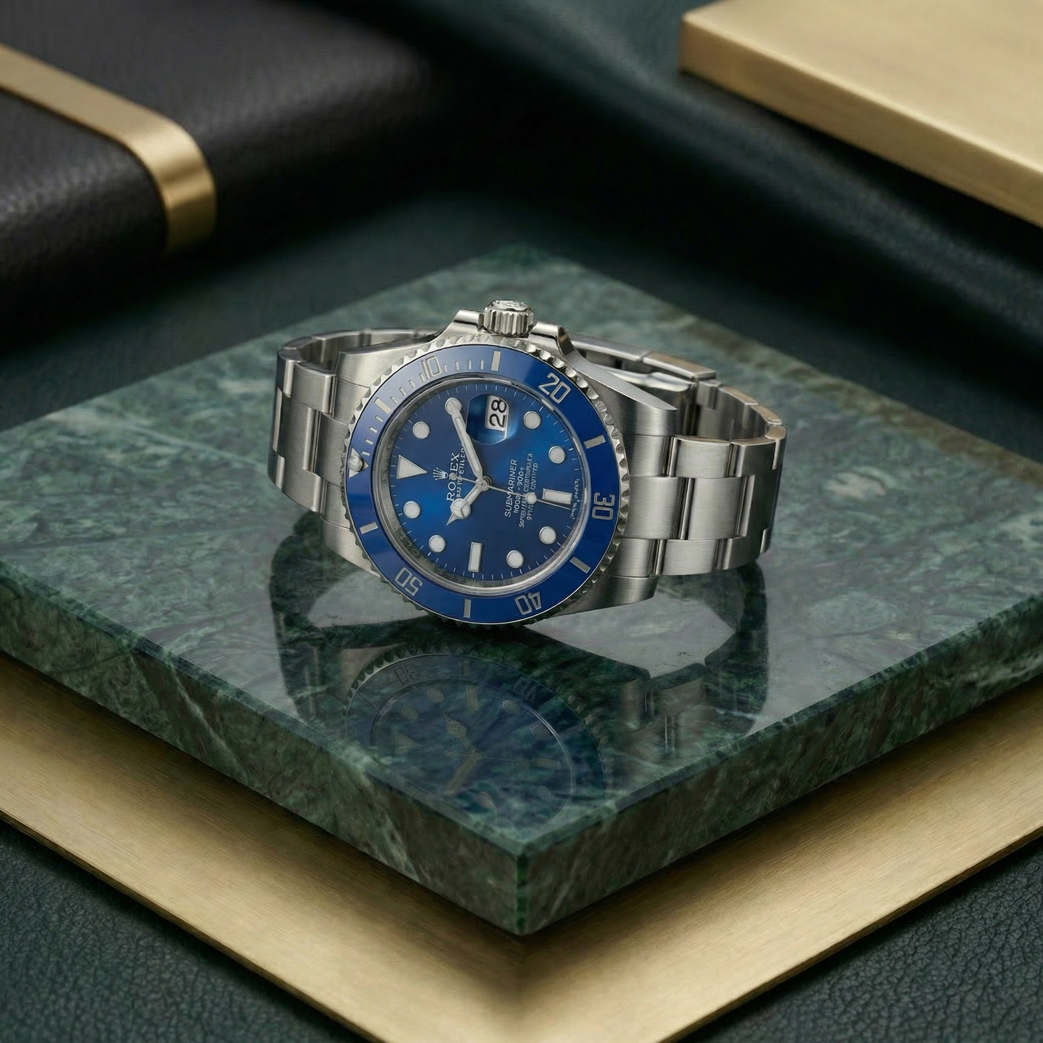 Submarine - 41mm in Steel with Blue Dial