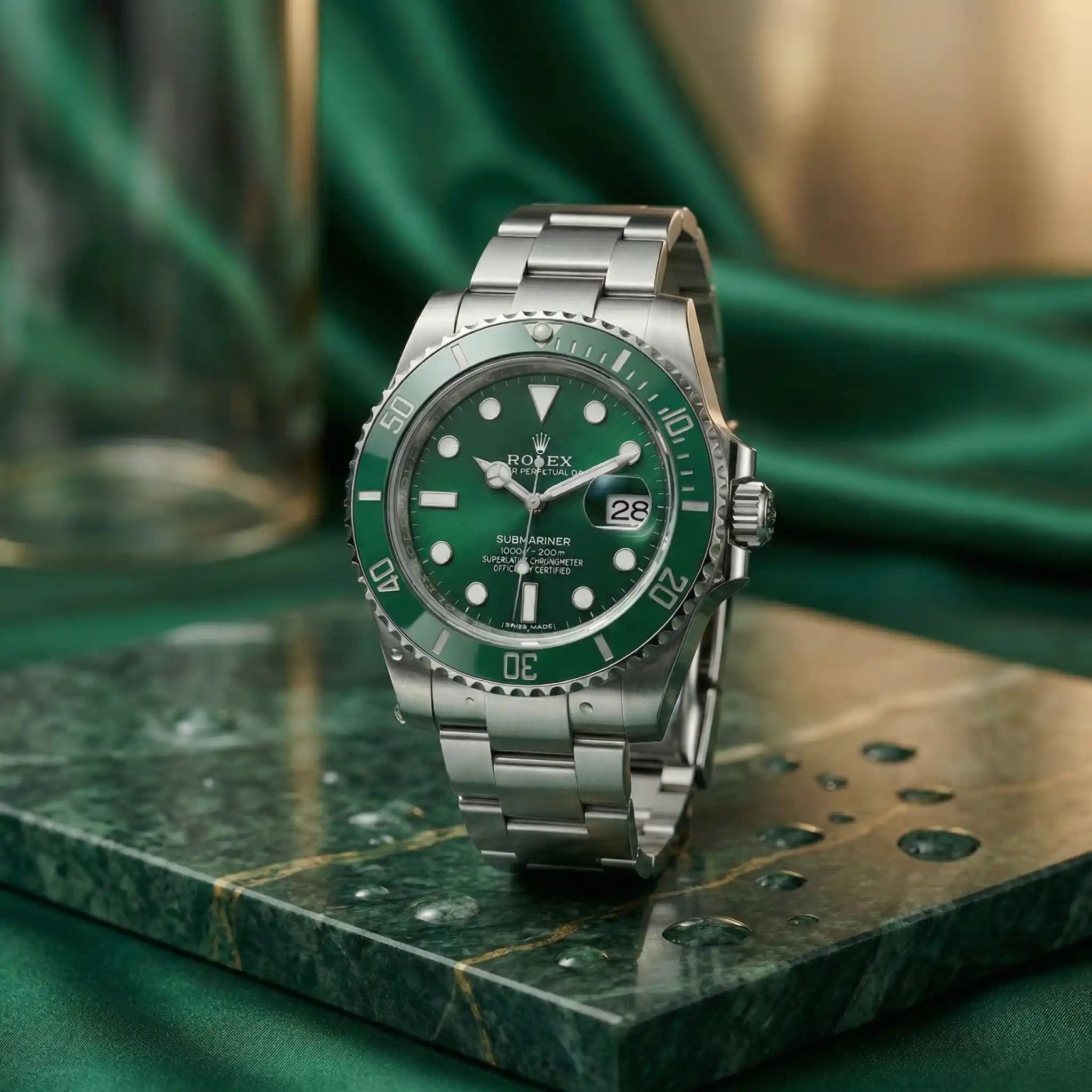 Submarine - 41mm in Steel with Emerald Green Dial